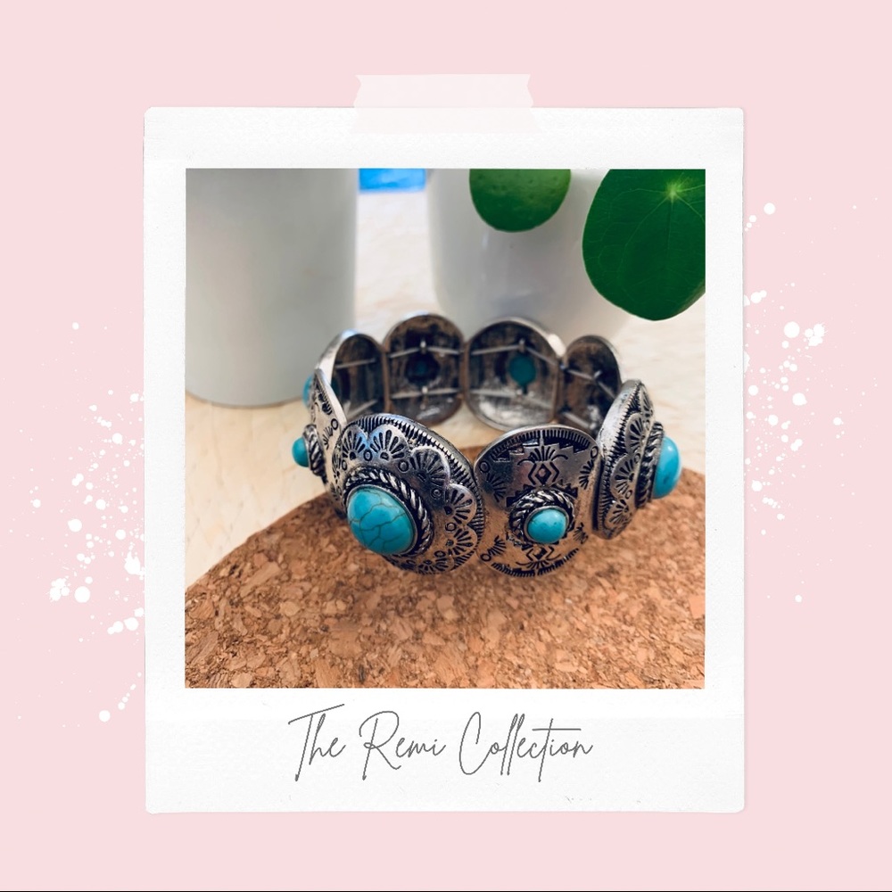 Turquoise Chunky Boho Bracelet NEW